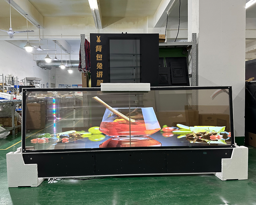 how does transparent oled video wall 1x2 WITH IR TOUCH WORKS